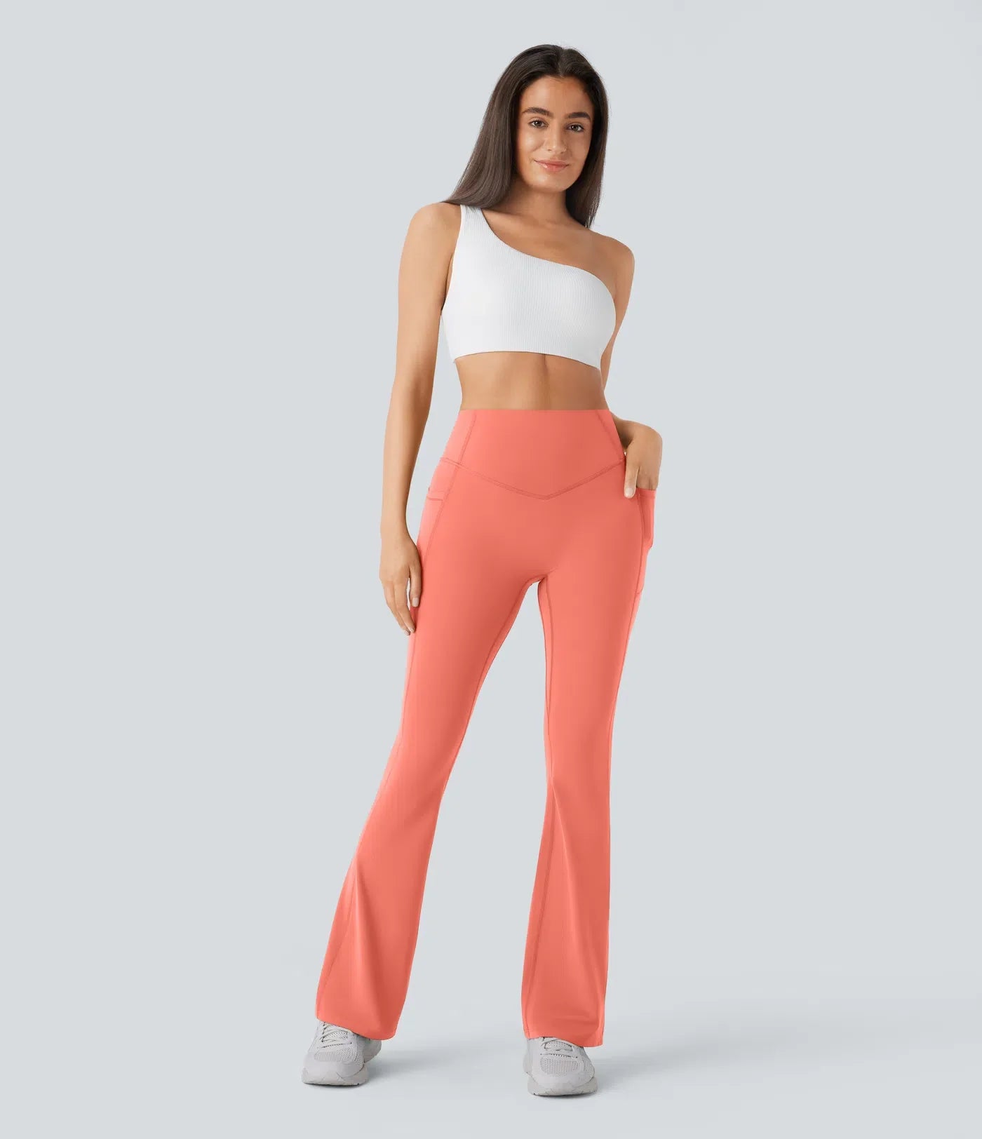 UltraSculpt High Waisted Scrunch Butt Lifting Tummy Control Pocket Shaping Yoga Bootcut Leggings