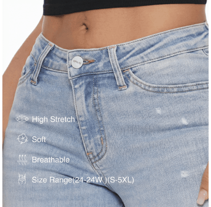 Casual Comfort Stretch Wide Denim