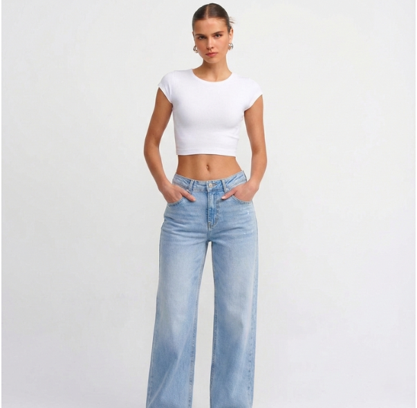 Casual Comfort Stretch Wide Denim