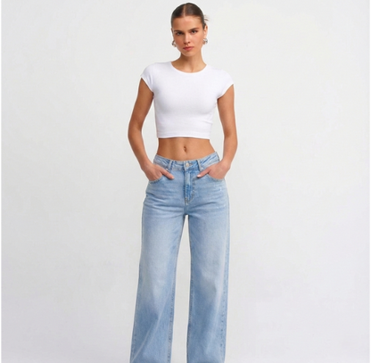 Casual Comfort Stretch Wide Denim