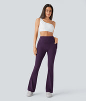 UltraSculpt High Waisted Scrunch Butt Lifting Tummy Control Pocket Shaping Yoga Bootcut Leggings