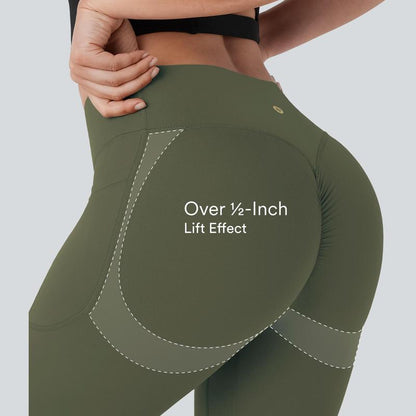 UltraSculpt High Waisted Scrunch Butt Lifting Tummy Control Pocket Shaping Yoga Bootcut Leggings