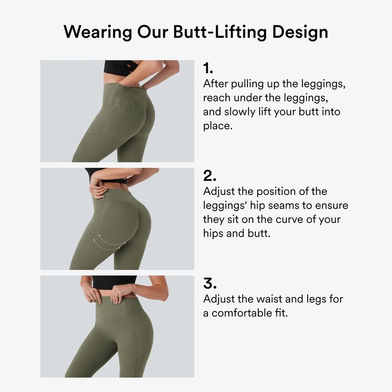 UltraSculpt High Waisted Scrunch Butt Lifting Tummy Control Pocket Shaping Yoga Bootcut Leggings